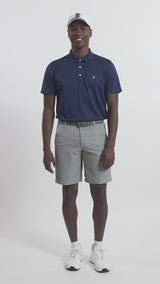 GOLF GRID POLO - PEACOAT
