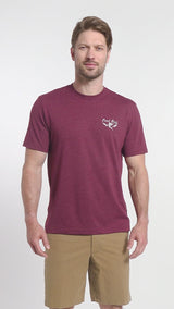 SALTWATER SHORT SLEEVE 
GRAPHIC TEE - VELVET MAROON
