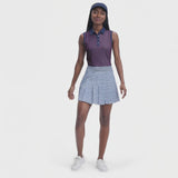 PAULINE PLEATED PULL-ON SKORT - SODALITE BLUE