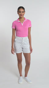 KRYSTINA PRINTED TWILL SHORT - BRIGHT WHITE