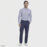 ALL-OVER STRETCH L/S PLAID BUTTON-DOWN DRESS SHIRT - DAHLIA PURPLE