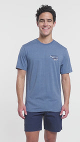 SALTWATER SHORT SLEEVE 
GRAPHIC TEE - MOONLIGHT BLUE