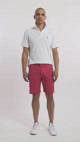 INTERLOCK SHORT SLEEVE POLO - BRIGHT WHITE