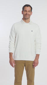 ADVANTAGE PERFORMANCE CREWNECK FLEECE - BRIGHT WHITE