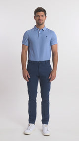 SALTWATER FLAT FRONT CHINO PANT SLIM - CADET NAVY