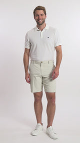 SALTWATER 9.5" FLAT FRONT CHINO SHORT - SILVER BIRCH