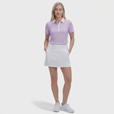 ALLY PRINTED S/S POLO - SHEER LILAC