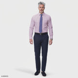 Izod Mens Dress Shirt All Over Stretch Long Sleeve Plaid Button Down Dress Shirt Purple 