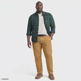 BIG & TALL STRATTON FLANNEL BUTTON-DOWN SHIRT - DARK GREEN