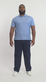BIG & TALL ADVANTAGE PERFORMANCE POLO - BLUE REVIVAL