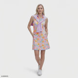 L’ACEY ZIP COURT PRINTED DRESS - PRISM PINK