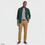 CORDUROY LONG SLEEVE BUTTON-DOWN SHIRT - DARK GREEN