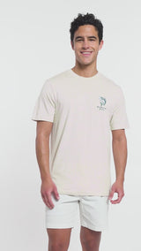 SALTWATER SHORT SLEEVE 
GRAPHIC TEE - OATMEAL HTR