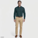 PERFORMANCE COMFORT PLAID BUTTON-DOWN SHIRT - MEDITERRANEA
