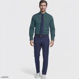 ALL-OVER STRETCH BUTTON-DOWN DRESS SHIRT - ATLANTIC DEEP