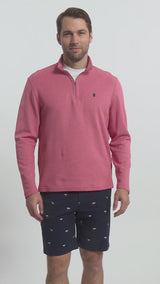 PERFORMANCE COMFORT QUARTER ZIP - HOLLY BERRY