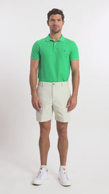 SALTWATER 7" FLAT FRONT CHINO SHORT - SILVER BIRCH