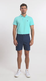 SALTWATER 7" FLAT FRONT CHINO SHORT - CADET NAVY