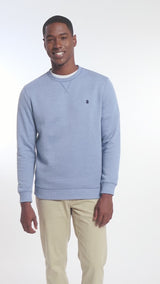 ADVANTAGE PERFORMANCE CREWNECK FLEECE - DELLA ROBBIA BLUE
