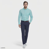 ALL-OVER STRETCH L/S BUTTON-DOWN DRESS SHIRT - LIMPET SHELL