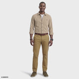 CORDUROY LONG SLEEVE BUTTON-DOWN SHIRT - WHITE PEPPER