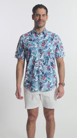 SUNSHIELD PERFORMANCE SHORT SLEEVE PRINTED SHIRT - HOLLY BERRY