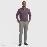 PERFORMANCE COMFORT FEEDER STRIPE QUARTER-ZIP - LAVENDER