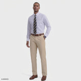 ALL-OVER STRETCH L/S PLAID BUTTON-DOWN DRESS SHIRT - CONE FLOWER