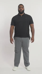 BIG & TALL ADVANTAGE PERFORMANCE POLO - BLACK