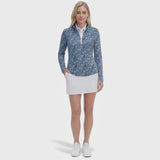PALOMA PRINTED 1/4 ZIP PULLOVER - MEDIEVAL BLUE