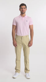 SALTWATER FLAT FRONT CHINO PANT - PALE KHAKI