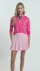 PALOMA QUARTER ZIP PULLOVER - HOT PINK