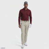 GOLF LONG SLEEVE PERFORMANCE POLO - ZINFANDEL