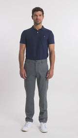 PERFORMANCE FLAT FRONT CHINO PANTS - SMOKED PEARL