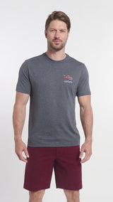 SALTWATER SHORT SLEEVE 
GRAPHIC TEE - CARBON HTHR