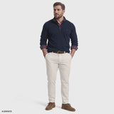 BIG & TALL THERMASOFT QUARTER-ZIP FLEECE - NAVY BLAZER