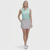 ALLY SLEEVELESS PRINTED POLO - YUCCA