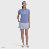 CHLOE COURTSIDE CAP SLEEVE POLO - HYDRANGEA