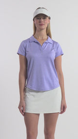 SIMONE SHORT SLEEVE POLO - VIOLET TULIP