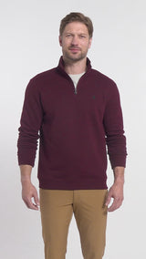 ADVANTAGE PERFORMANCE QUARTER ZIP FLEECE - VELVET MAROON