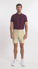 SALTWATER 7" FLAT FRONT CHINO SHORT - PALE KHAKI