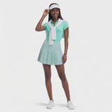 PAULINE PLEATED PULL-ON SKORT - ARUBA BLUE