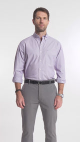 PERFORMANCE COMFORT BUTTON-DOWN SHIRT - AMARANTH PURPLE