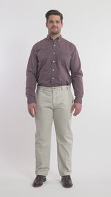 BIG & TALL PERFORMANCE FLAT FRONT CHINO PANTS - WARM PEARL