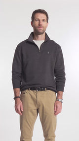 ADVANTAGE PERFORMANCE QUARTER ZIP FLEECE - BLACK