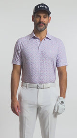 GOLF SWINGFLEX ELITE PRINTED POLO - BRIGHT WHITE