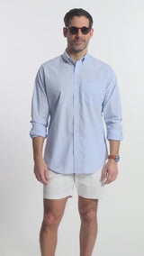 PERFORMANCE COMFORT BUTTON-DOWN SHIRT - CORNFLOWER BLUE