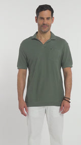 JOHNNY COLLAR TEXTURED 
KNIT POLO - LAUREL WREATH