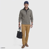 SHAKER FLEECE JACKET - LT GREY HTHR