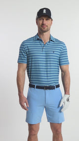 GOLF SWINGFLEX ELITE STRIPE POLO - REGATTA
